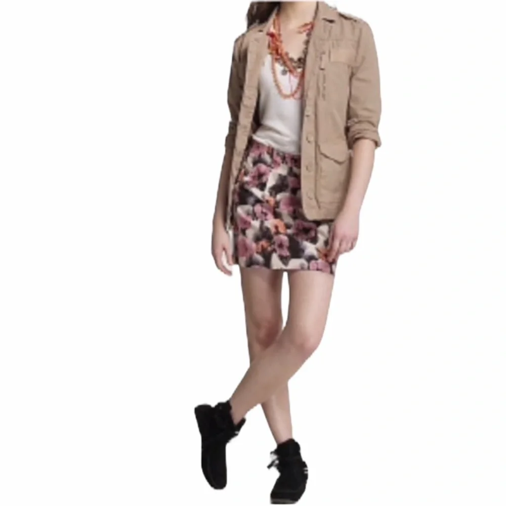 J Crew Floral Mini Skirt Size 4